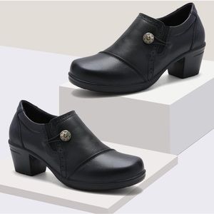 Boutique Genuine Leather Women's Slip-On Loafer Wedge W/Zipper (9.5) (Black)